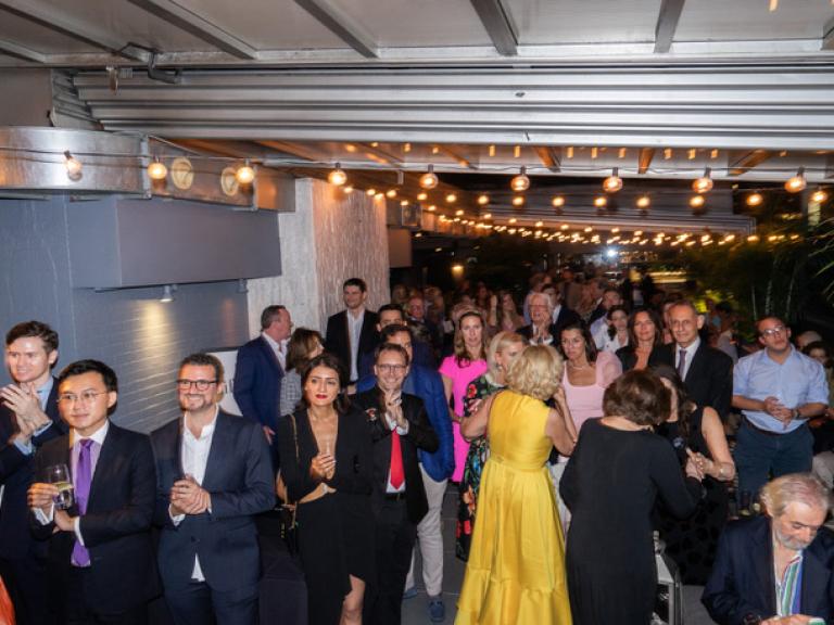 A photo of all the guest enjoying the night at the Empire Rooftop, D&A Fundraiser 2023