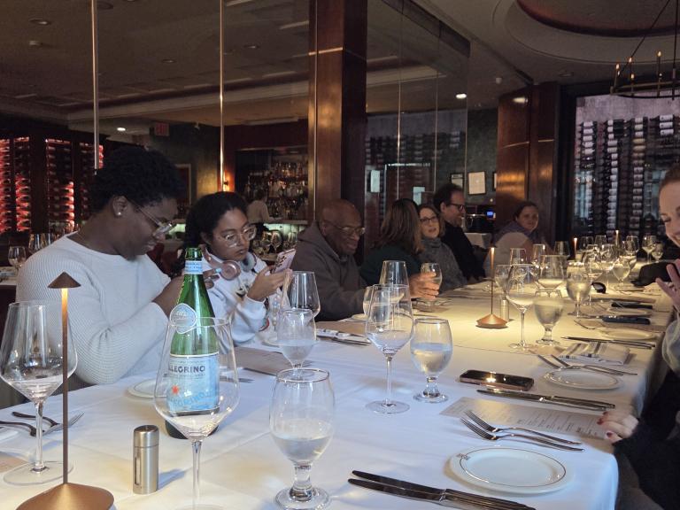 Guest Talking at Brunch