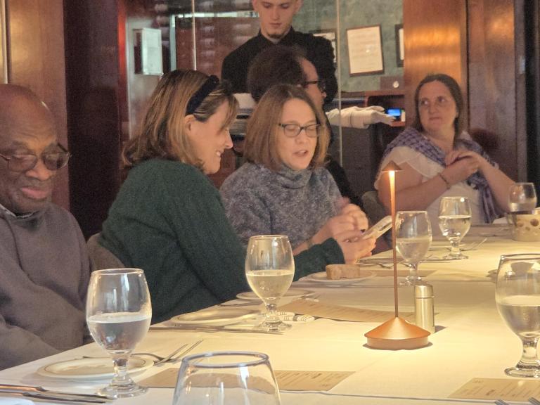 Guest Talking at Brunch