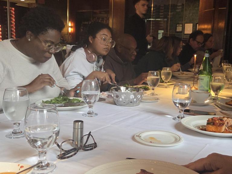 Guest Talking at Brunch