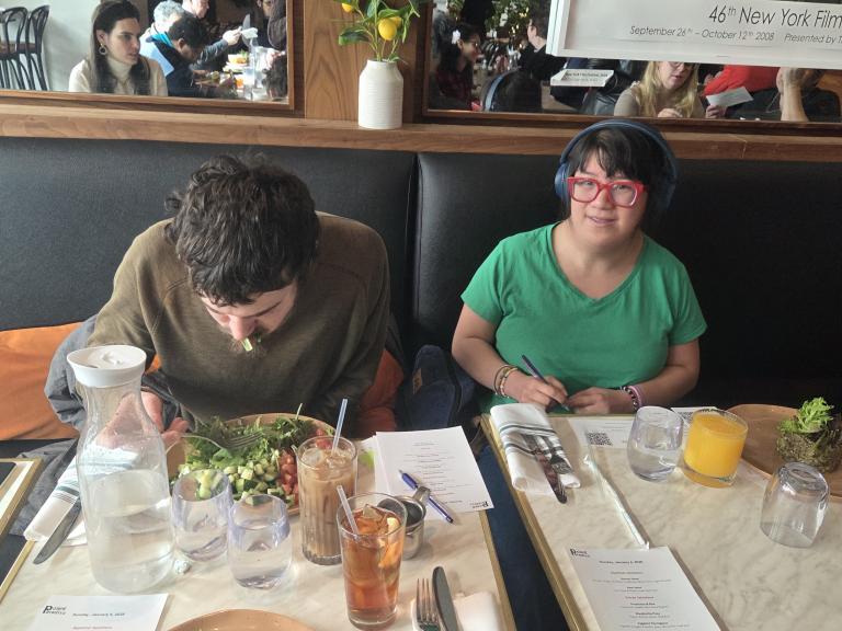 Guest Talking at Brunch