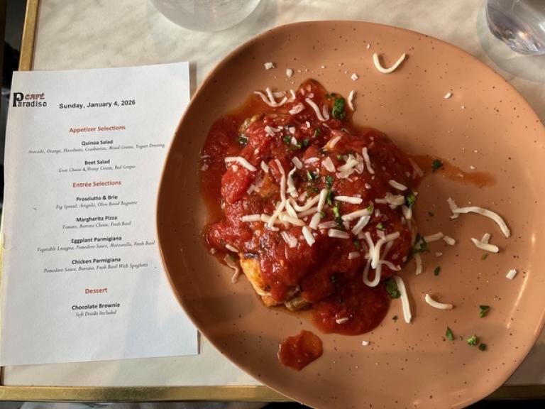 Eggplant Parmigiana at Brunch