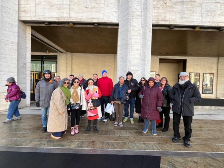 Guest outside of Lincon Center