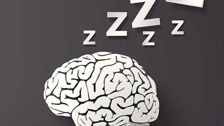 a brain with sleeping zzz coming out of it